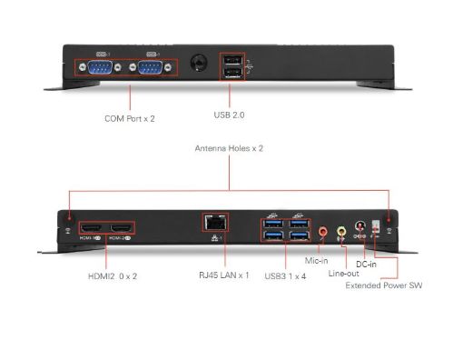 Billede af AOPEN DEX5750-S Signage Player w. Intel i5-1135G7, 128/8GB,  No OS