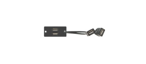 Billede af KRAMER Wall Plate insert - 2 x USB 2.0 (A/A)