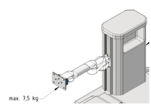 Billede af CIM pivot arm w/ext for Philips FMS 300x130 - LEFT SIDE