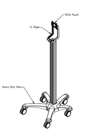 Billede af CIM heavy duty cart with VESA