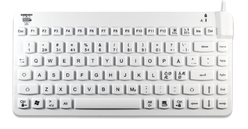 Billede af MAN & MACHINE SLIMCOOL-LP tastatur, hvidt