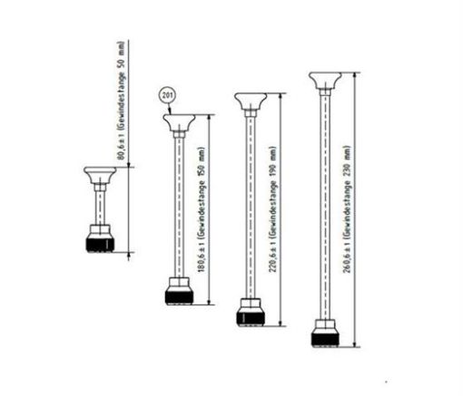 Billede af CIM leveling feet 190mm