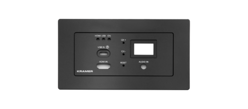 Billede af KRAMER Black Frame and Faceplate Set for SW2 EN7 EU/UK Wall Plate