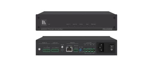 Billede af KRAMER 1x240W @ 70V/100V And  2x120W @ 8O Controllable Power Amplif
