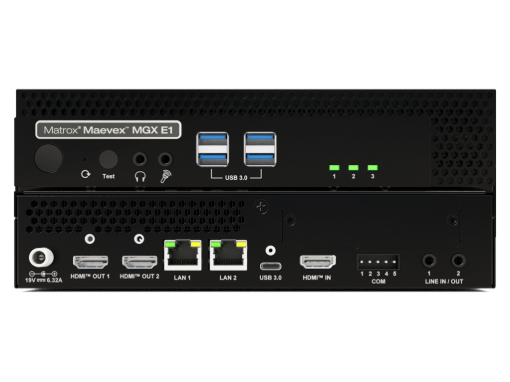 Billede af MATROX Maevex MGX E1 -Single-channel 4K60 H.265/H.264 IPMX-ready video encoder with USB support